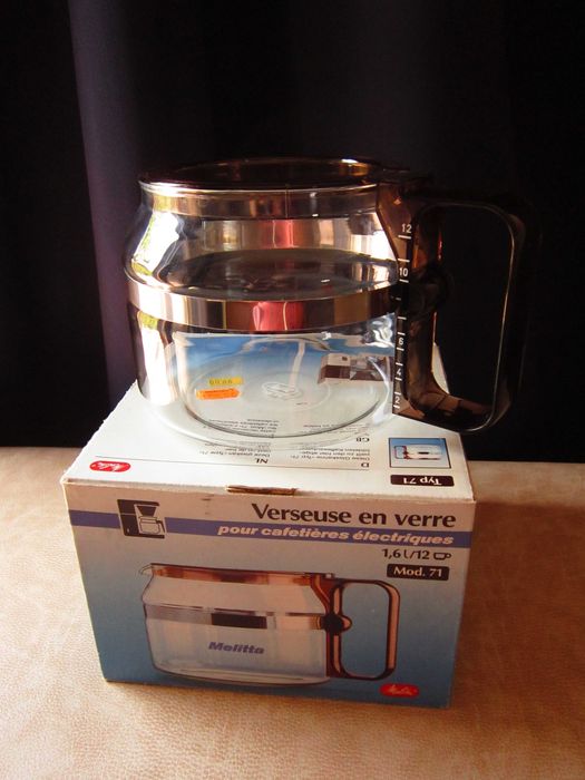 cana cafea Melitta 1,6 litri originala vintage, din sticlă Germania
