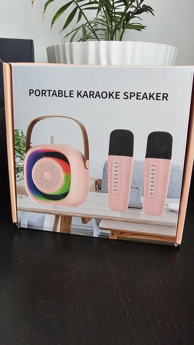 Sistem karaoke portabil cu boxa mini si 2 microfoane wireless PAPLIX