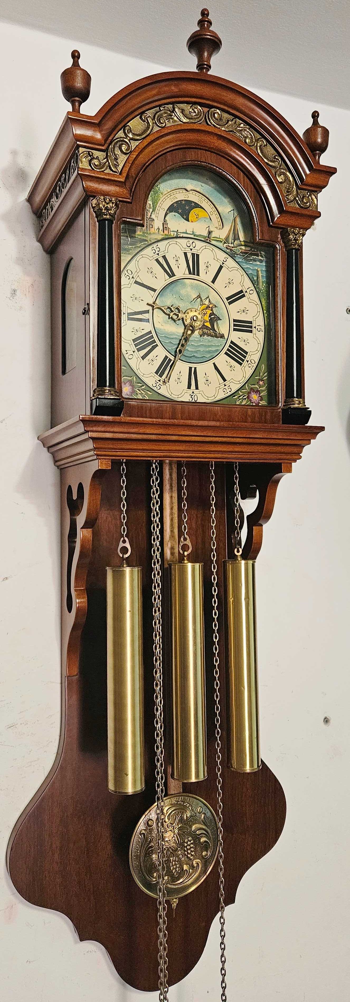 Ceas de perete cu pendul si 3 greutati Hermle-Westminster