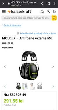 Antifoane MOLDEX M6 - izolare FONICA