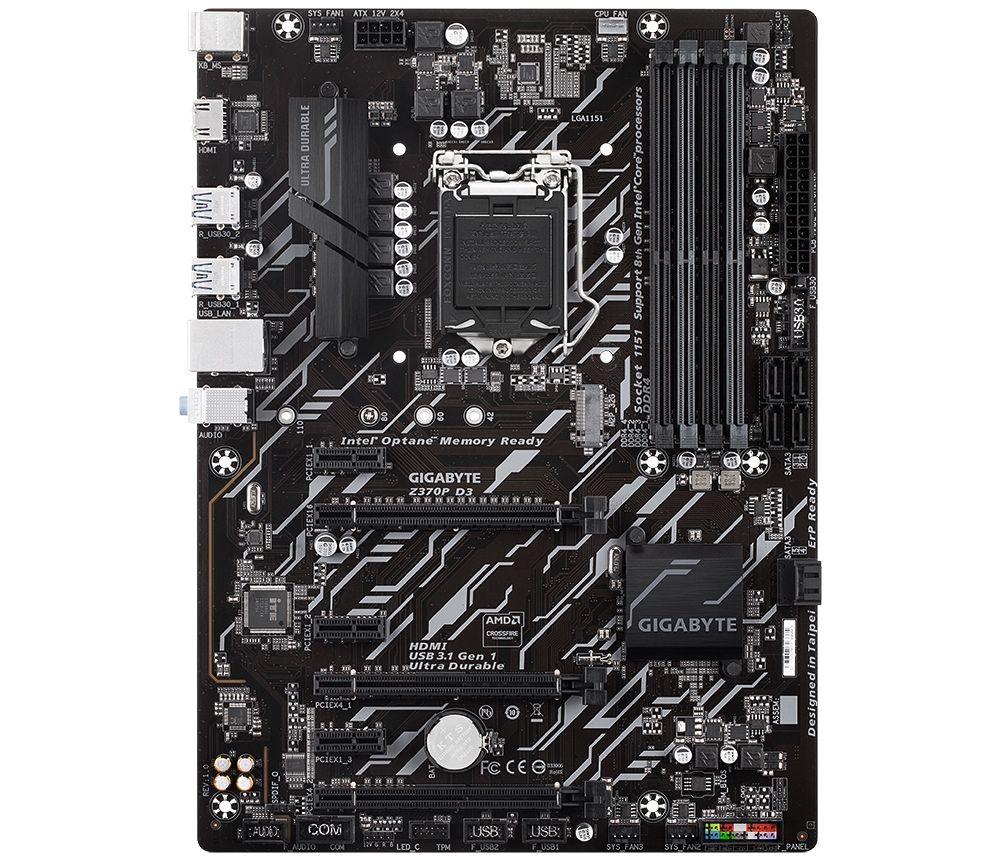Материнская плата Socket LGA1151 GIGABYTE Z370P D3 4DDR4 ATX