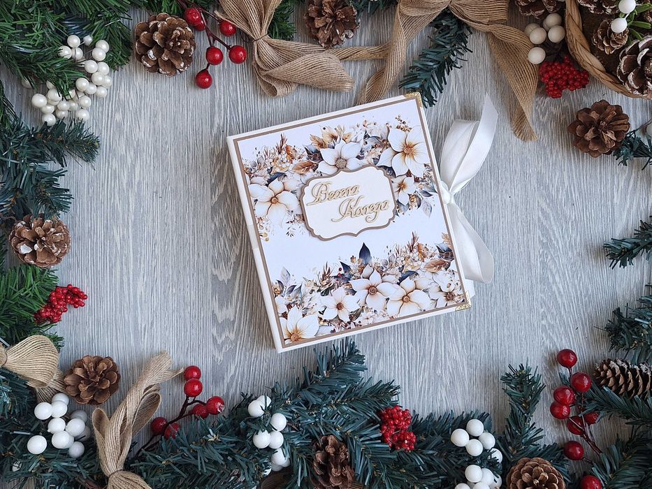 Коледен албум "Зимна приказка" в бяло, ръчна изработка /53.48