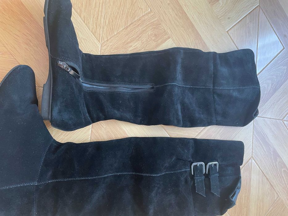 cizme inalte, piele moale intoarsa, Calvin Klein, 38