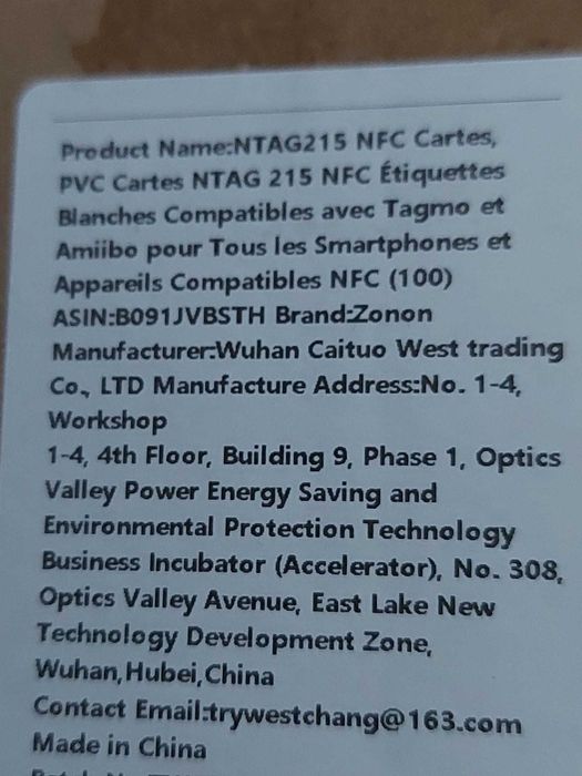 Card NFC blank 100 BUC
Card NFC blank 100 BUC