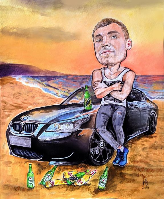 Карикатури, потрети - ръчна изработка