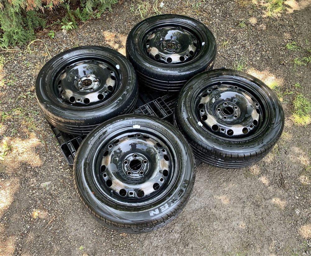 4бр.Оригинални железни джанти 15цола 5x100+ГУМИ за Vw,Audi,Skoda,Seat