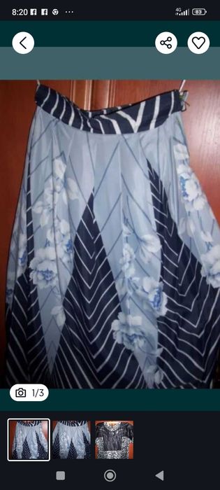 Fustă cu bordura 80 cm talie