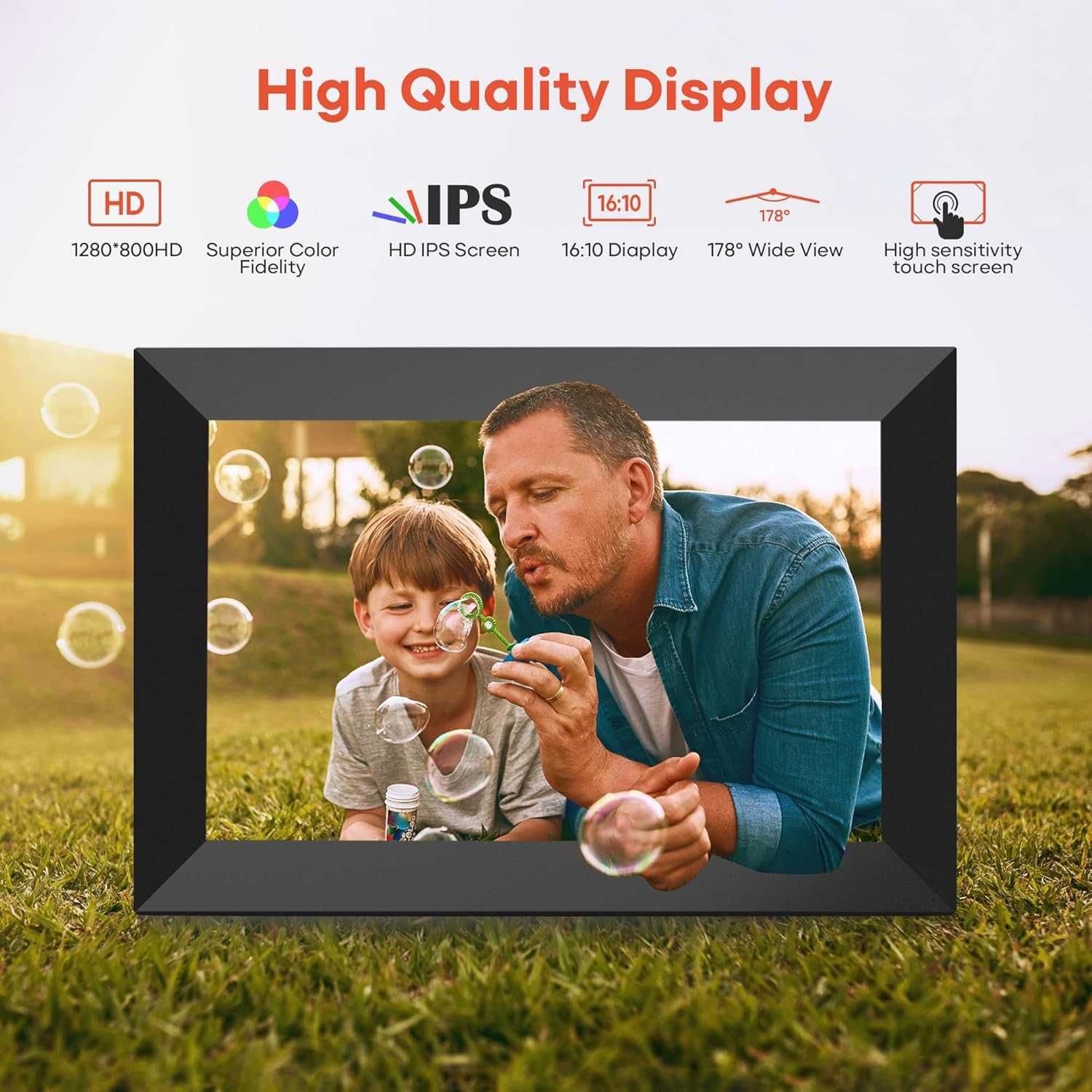 Цифрова фоторамка с меню на БЪЛГАРСКИ Frameo-10.1" WiFi IPS 32GB памет