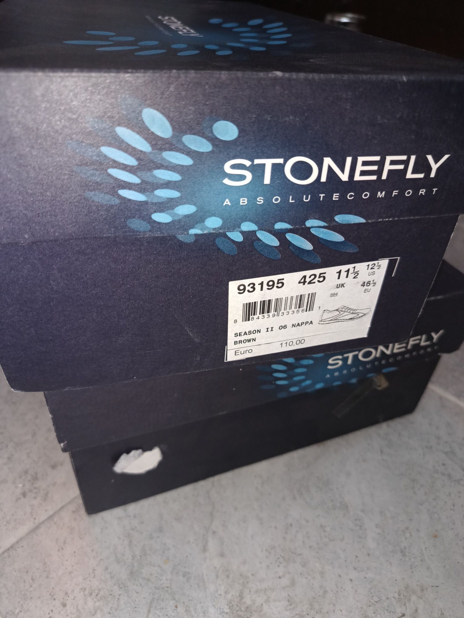 Нови мъжки маркови обувки Stonefly 46,5