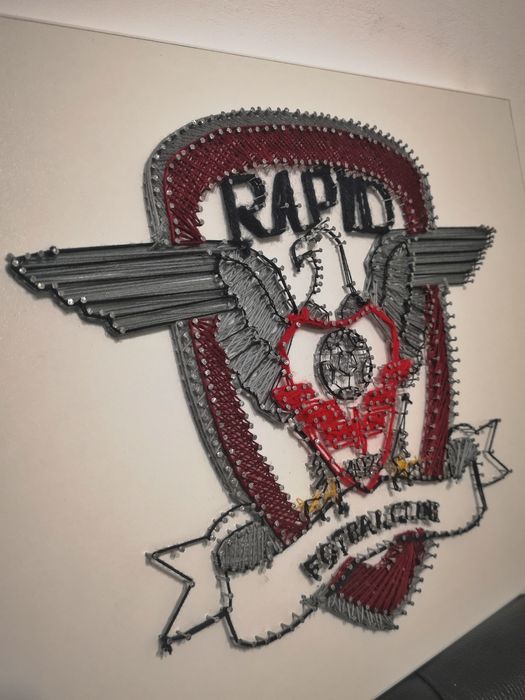 TABLOU unicat - lucrat manual ață și cuie