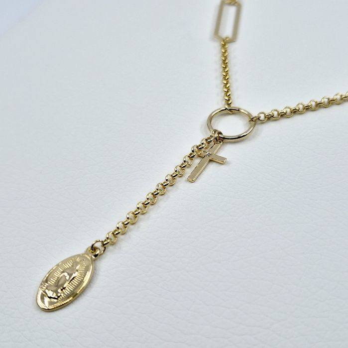 Lant cu pandantiv din aur de 14k, 4.76g | GlobalCash.ro #GO114200