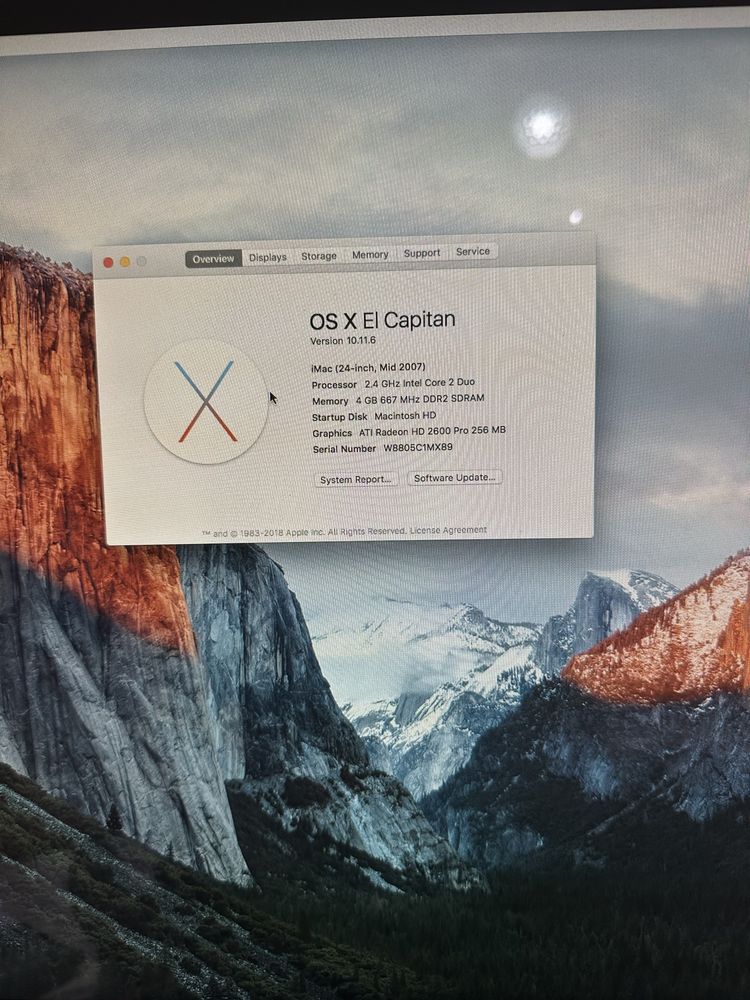 Imac 24”, mid 2007, 1TB