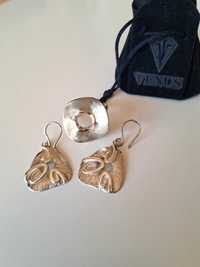 Комплект сребърци обеци с пръстен Venus