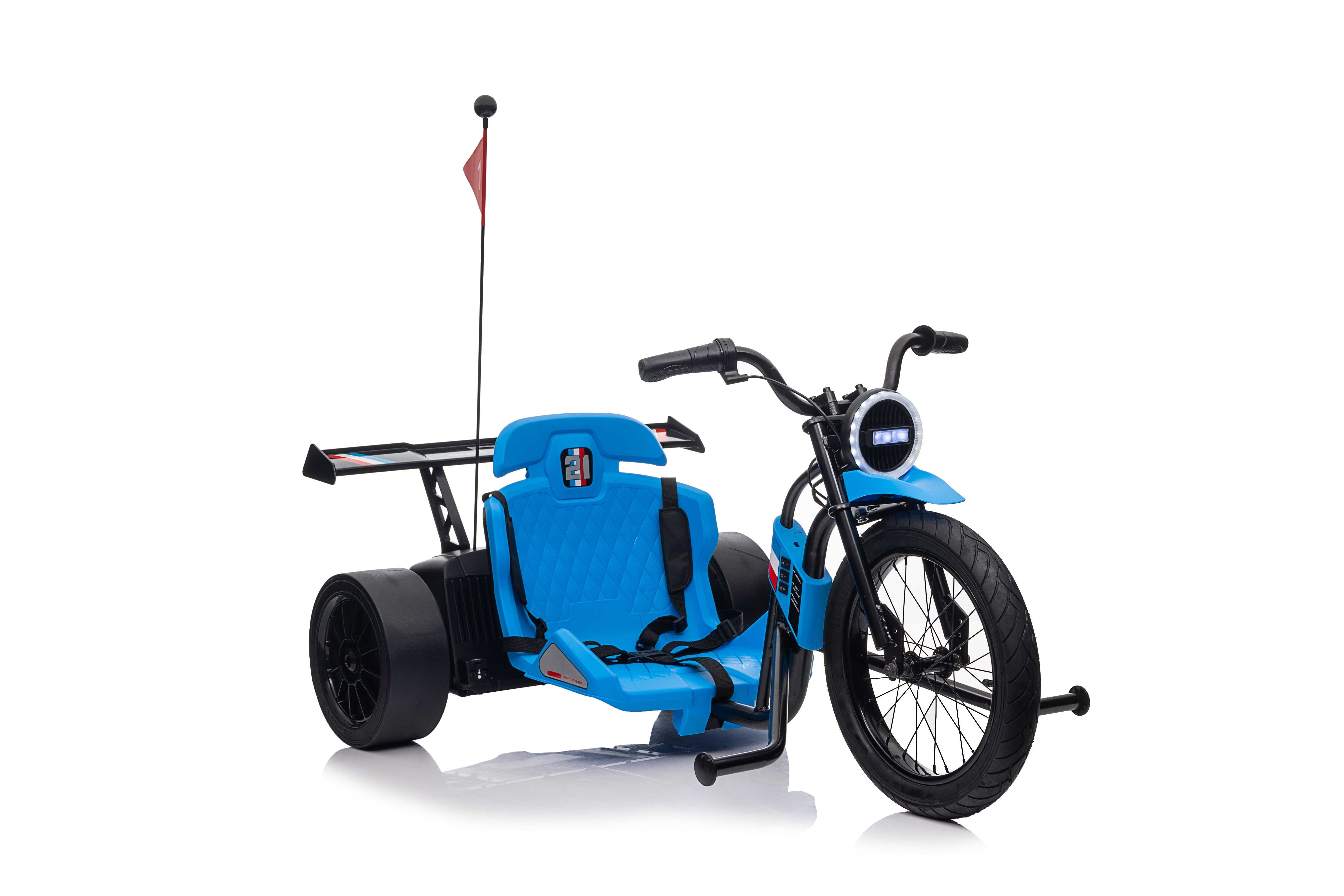 Motocicleta electrica, Kinderauto Drift-Trike, 500W, 24V 10Ah Blue