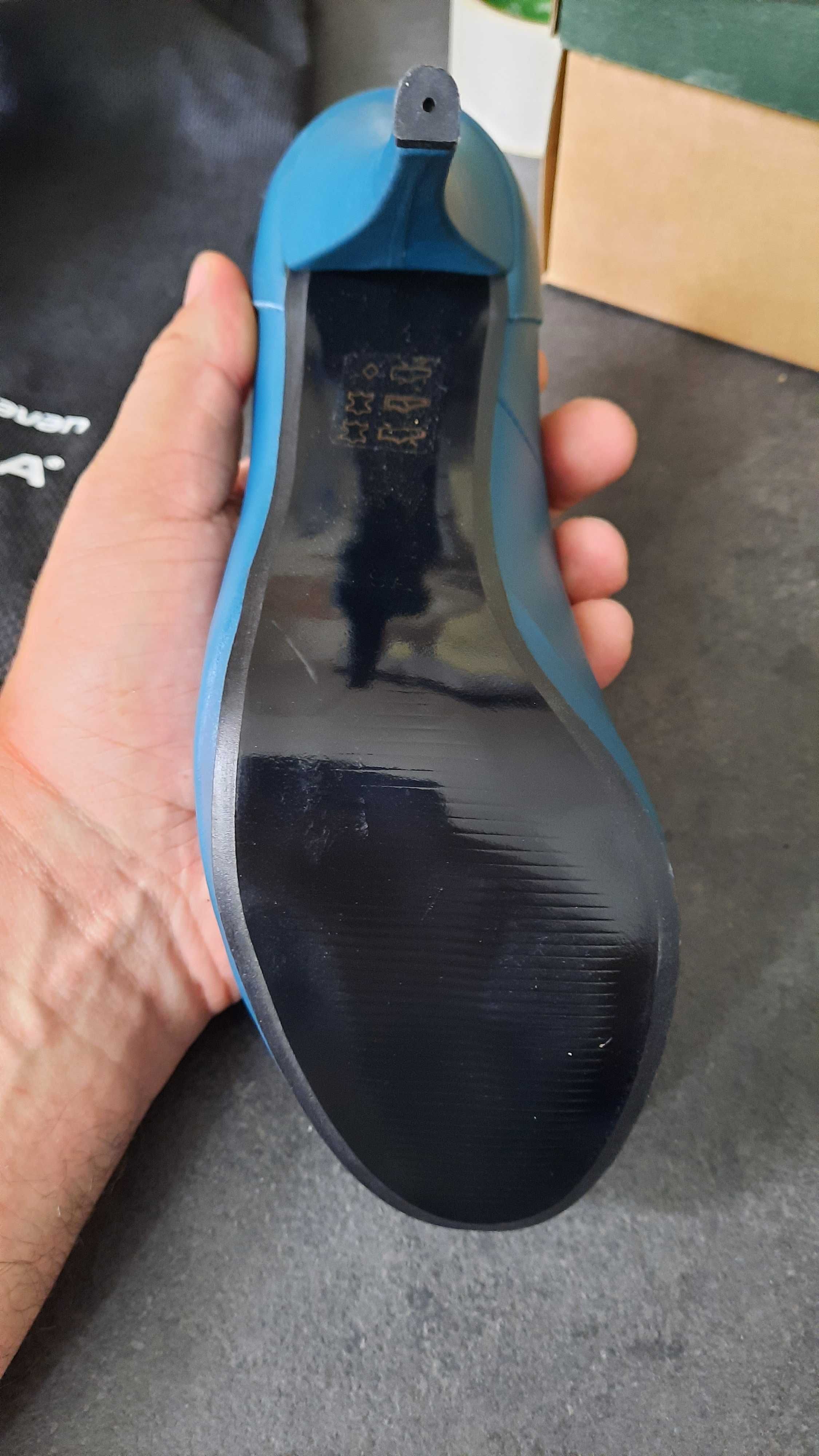 Pantofi Dama nr 38 piel verde smarald