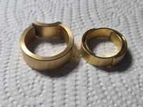 Set de 2 verighete din argint placat cu aur si diamante