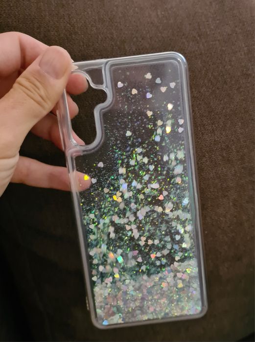 Husa fashion apa si sclipici Samsung A14, A16, A54, A55, A13, S21 Fe