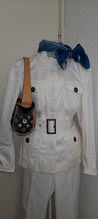 Costum /Compleu alb  2 piese Modeszene