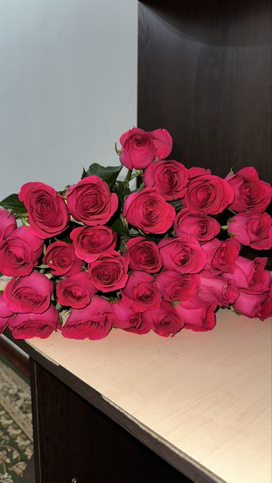 розовые розы 31 штук