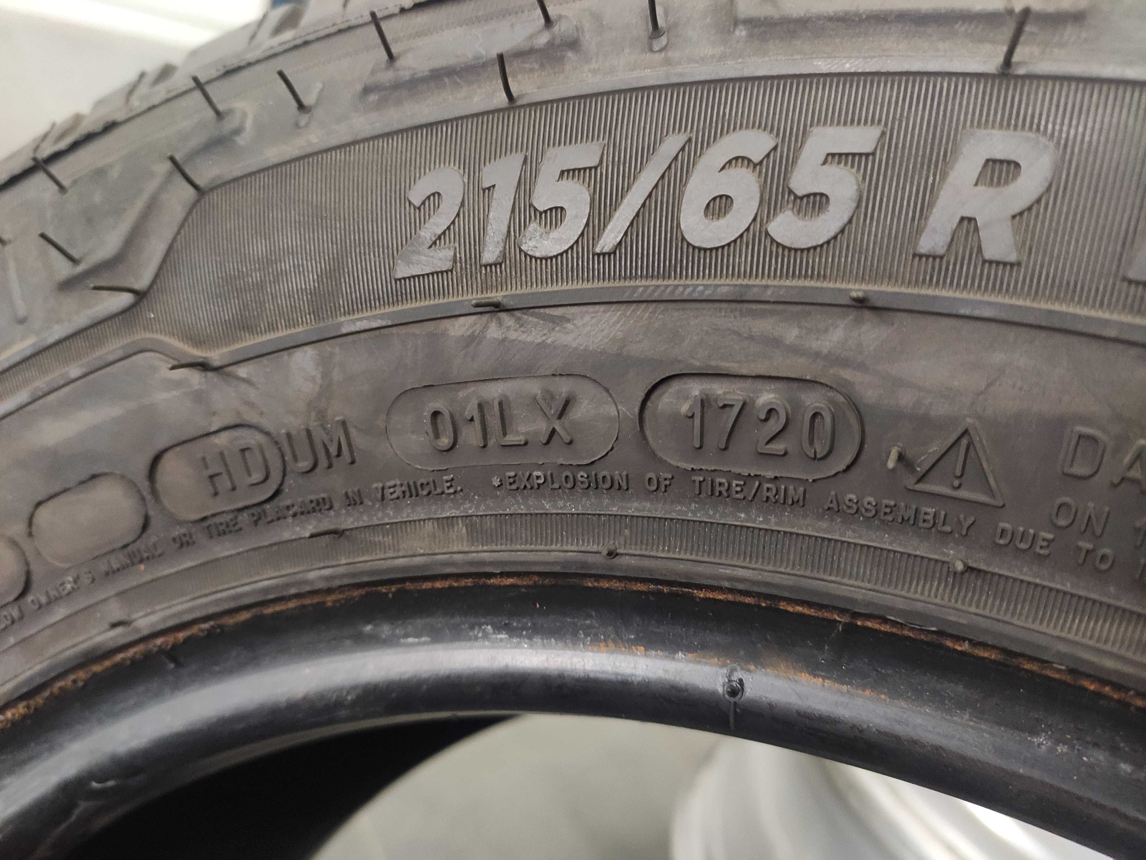 2бр Летни Гуми 215 65 15 С - Michelin - DOT 2020