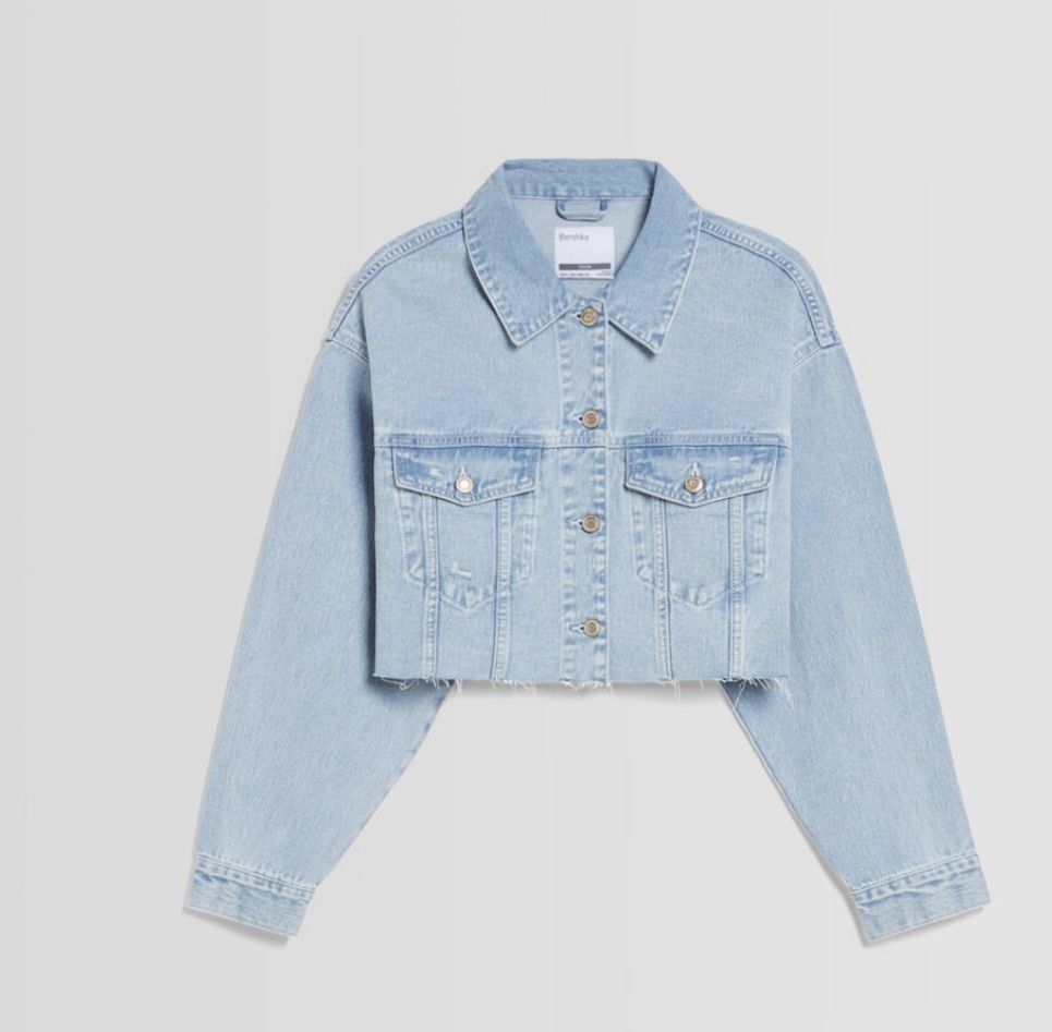 Denim jacket cropped  BERSHKA