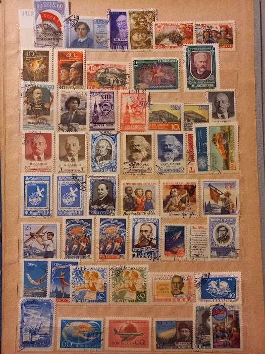 Colectie de timbre URSS Uniunea Sovietica anii 40, 50