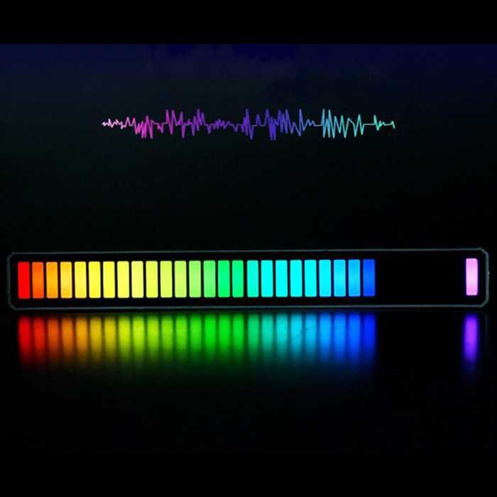 Bara LED RGB D08 cu activare sonora, 32 LED, USB