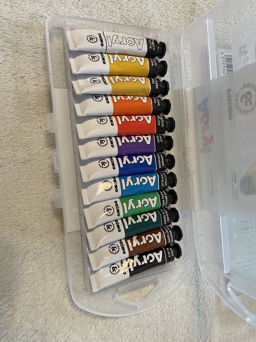 Акрилни бои Primo CMP Italy + четки за рисуване Pelikan