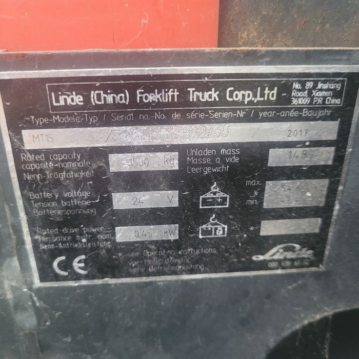 Палетна количка Linde