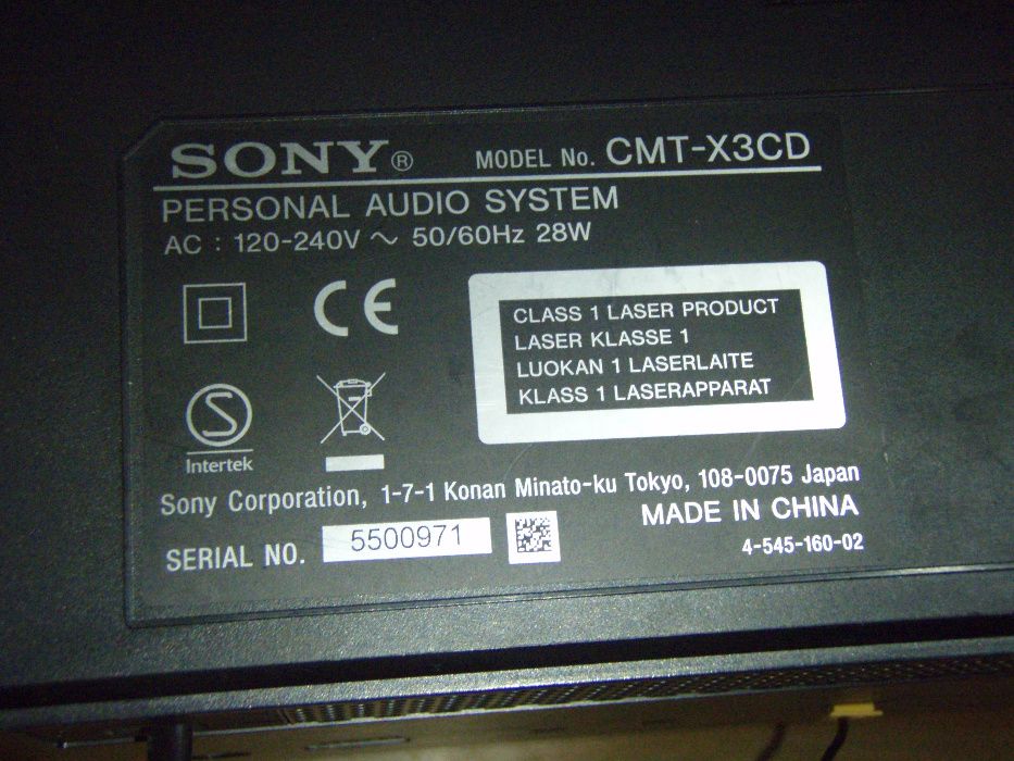 Radio CD MP3 cu USB si bluetooth Sony CMT-X3CD + telecomanda