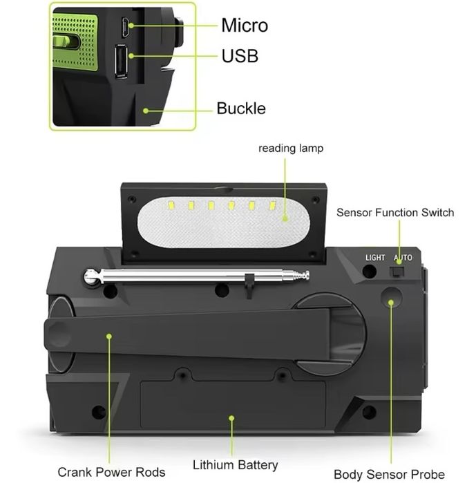 Radio multlifunctional solar…