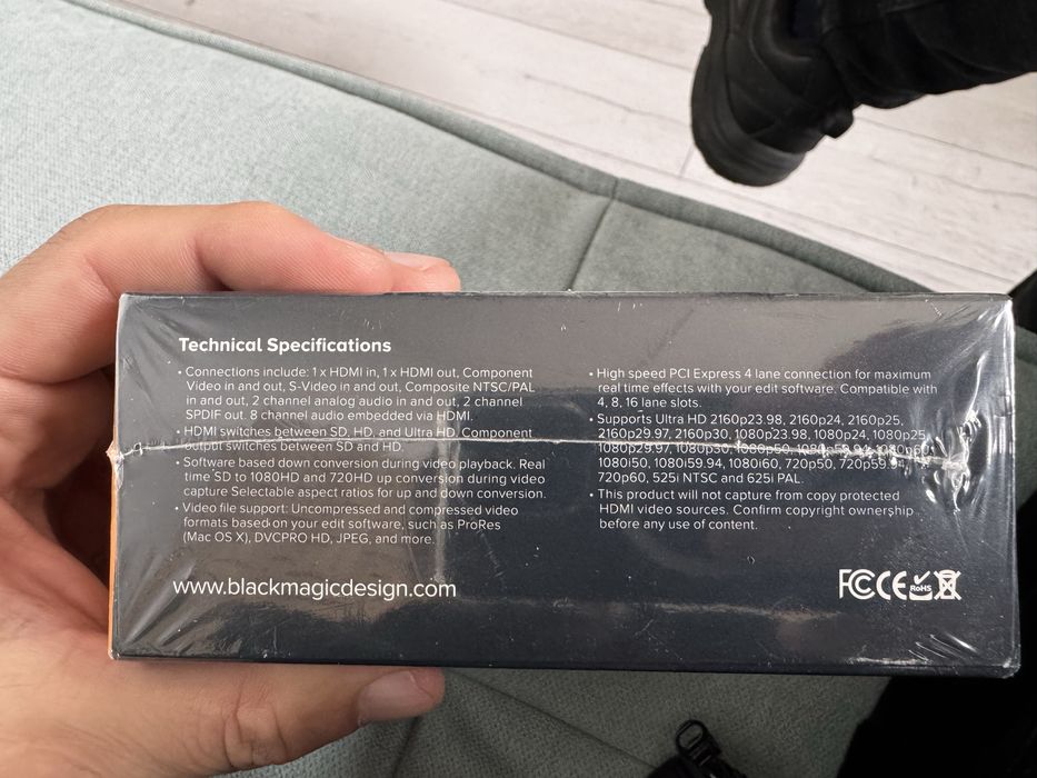 Placă de captură Blackmagic Design Intensity Pro 4K – Nouă, sigilată