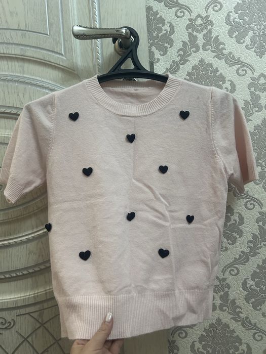 Кофточка розовенькая с сердечками