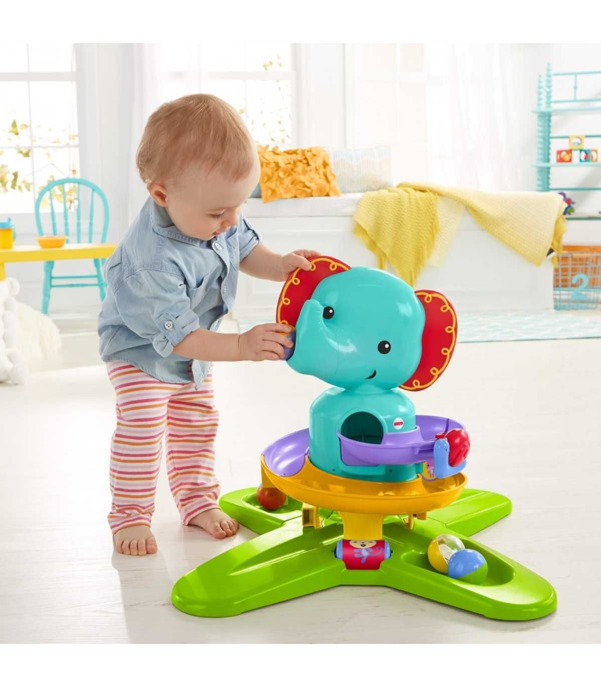 Интерактивна бебешка играчка с топки Fisher Price Изненадай Слончето