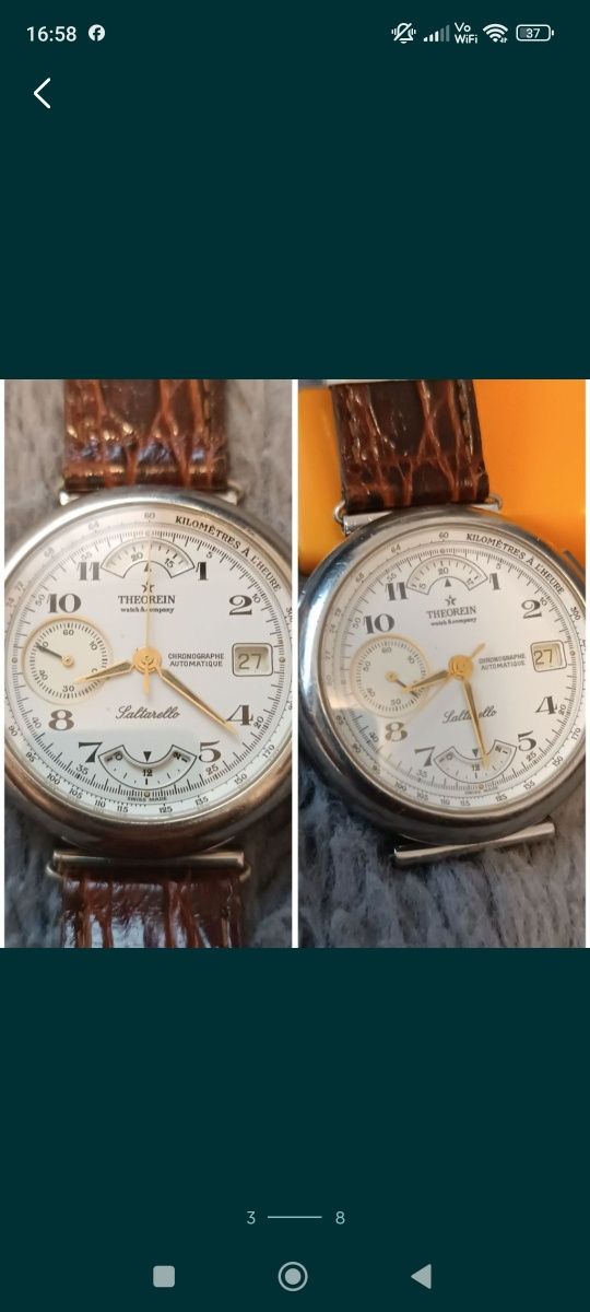 Ceas Bărbătesc Chronograph Automatic Theorein Saltarello Gold/Steel