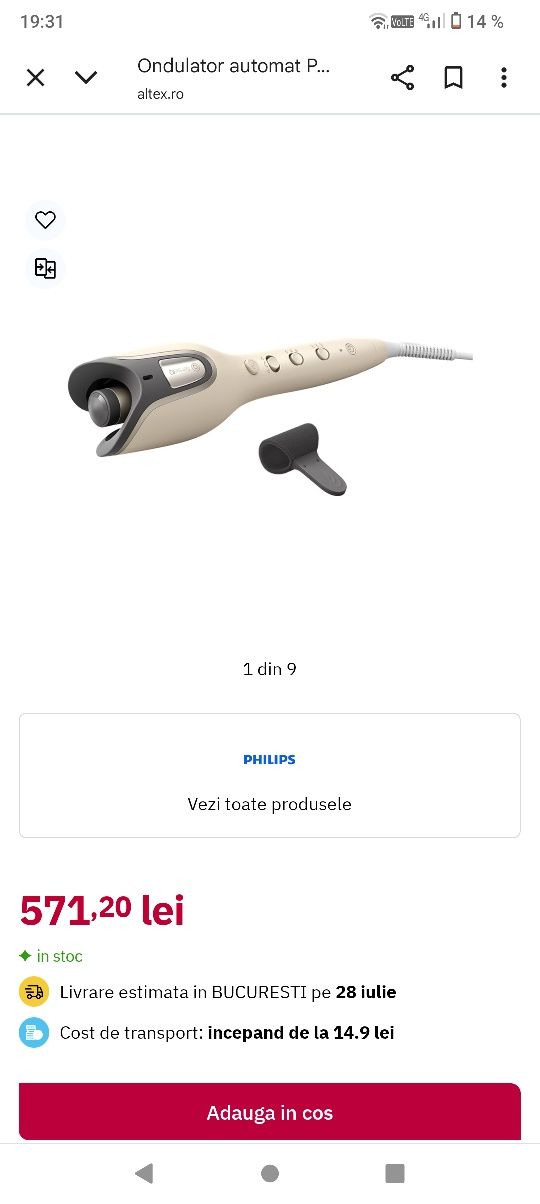 Ondulator automat Philips seria 8000 nou sigilat