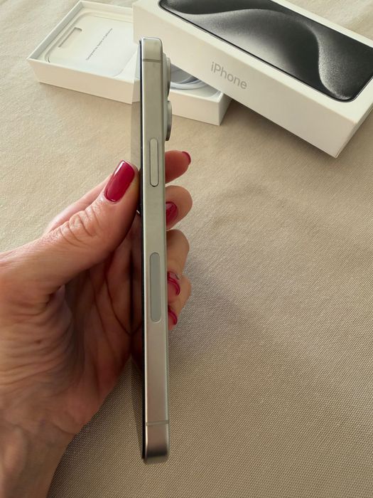 Iphone 15 Pro Max 256 GB, White Titanium, като нов!