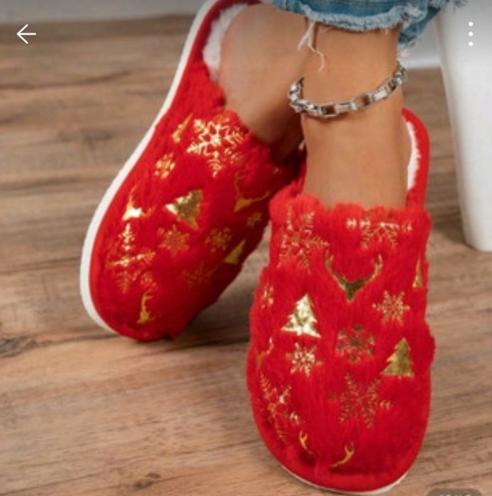 Papuci de casă, design Crăciun