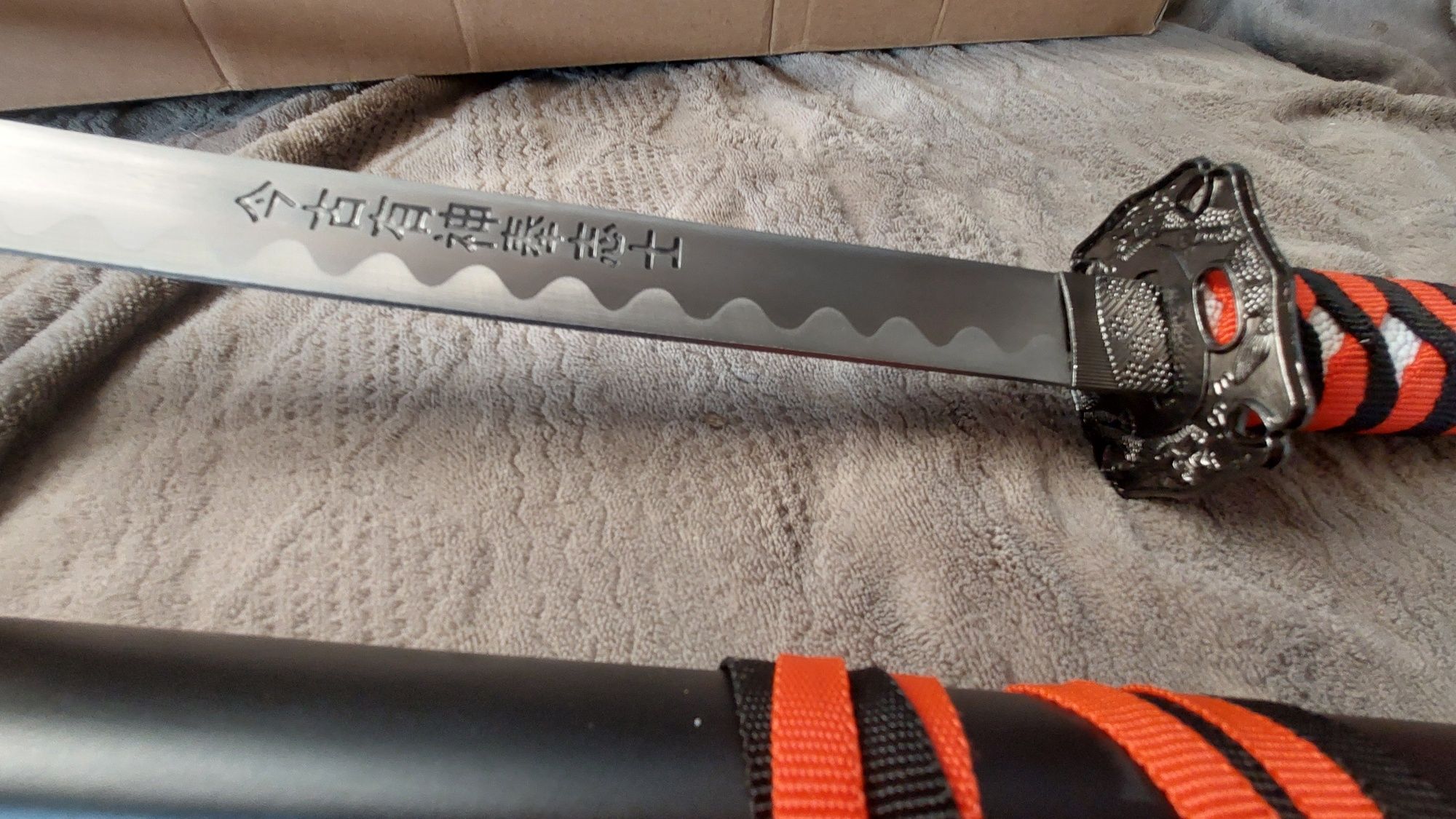 Katana Japoneza Sabie Ninja Samurai Sword Tanto Otel Carbon Calit