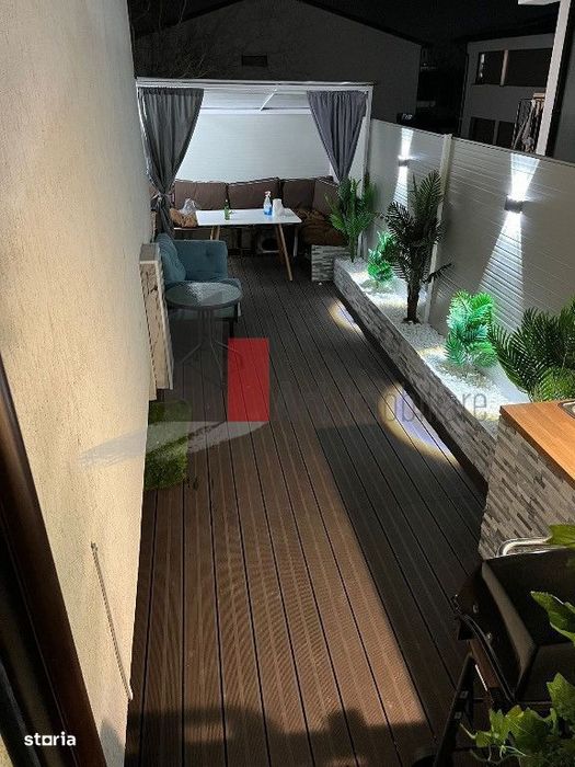 Vindem ap 3 camere cu terasa si curte +spatiu  comercial+loc parcare C