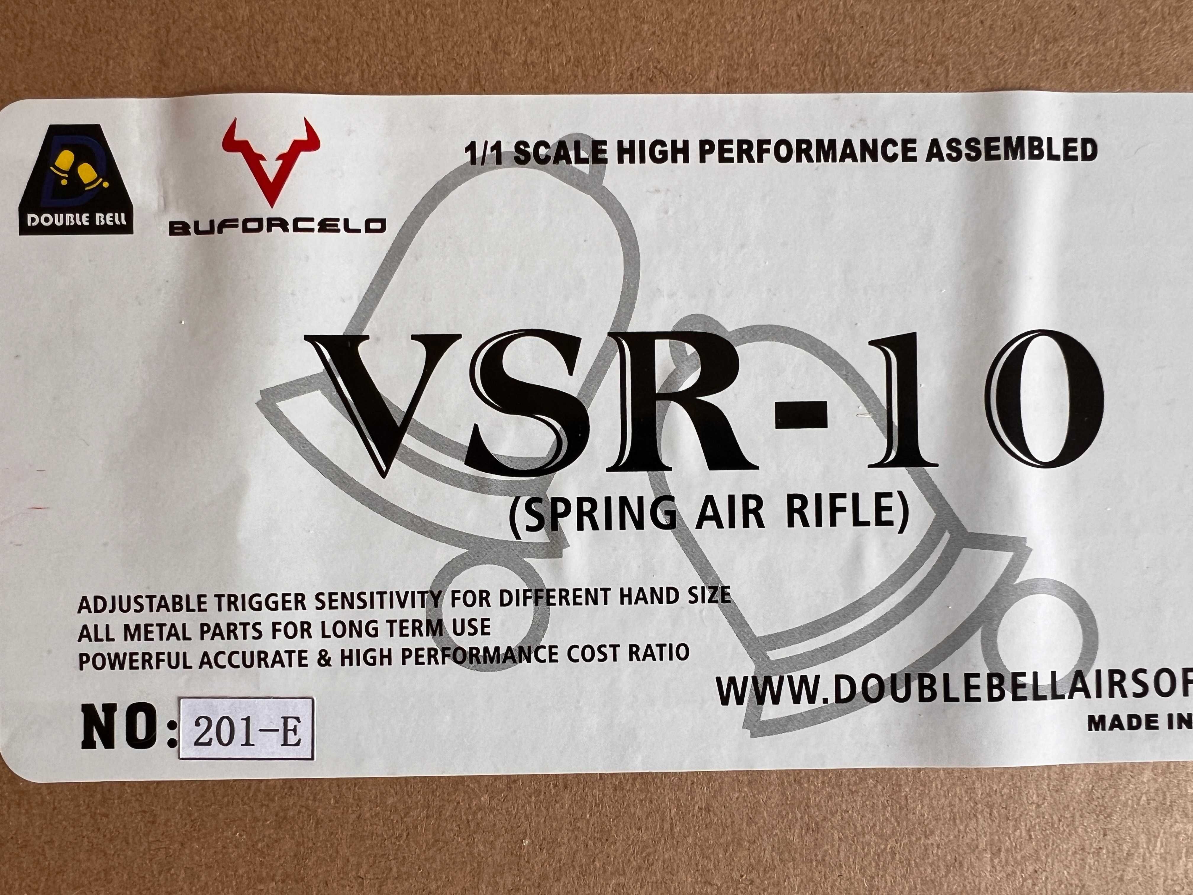Еърсофт снайпер DOUBLE BELL VSR10 модел 201-E с ъпгрейд и аксесоари