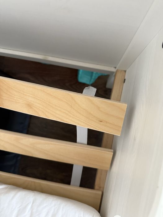 Pat extensibil copii IKEA SUNDVIK 80x200, saltea VIMSIG, somiera LUROY