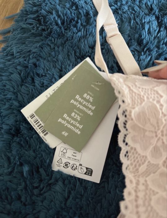 Sutien roz, push up 85C, H&M