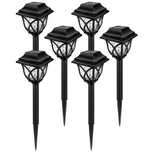 Set 6 Lampi Solare Gradina, Lumina Calda, Senzor Automat, Exterior
