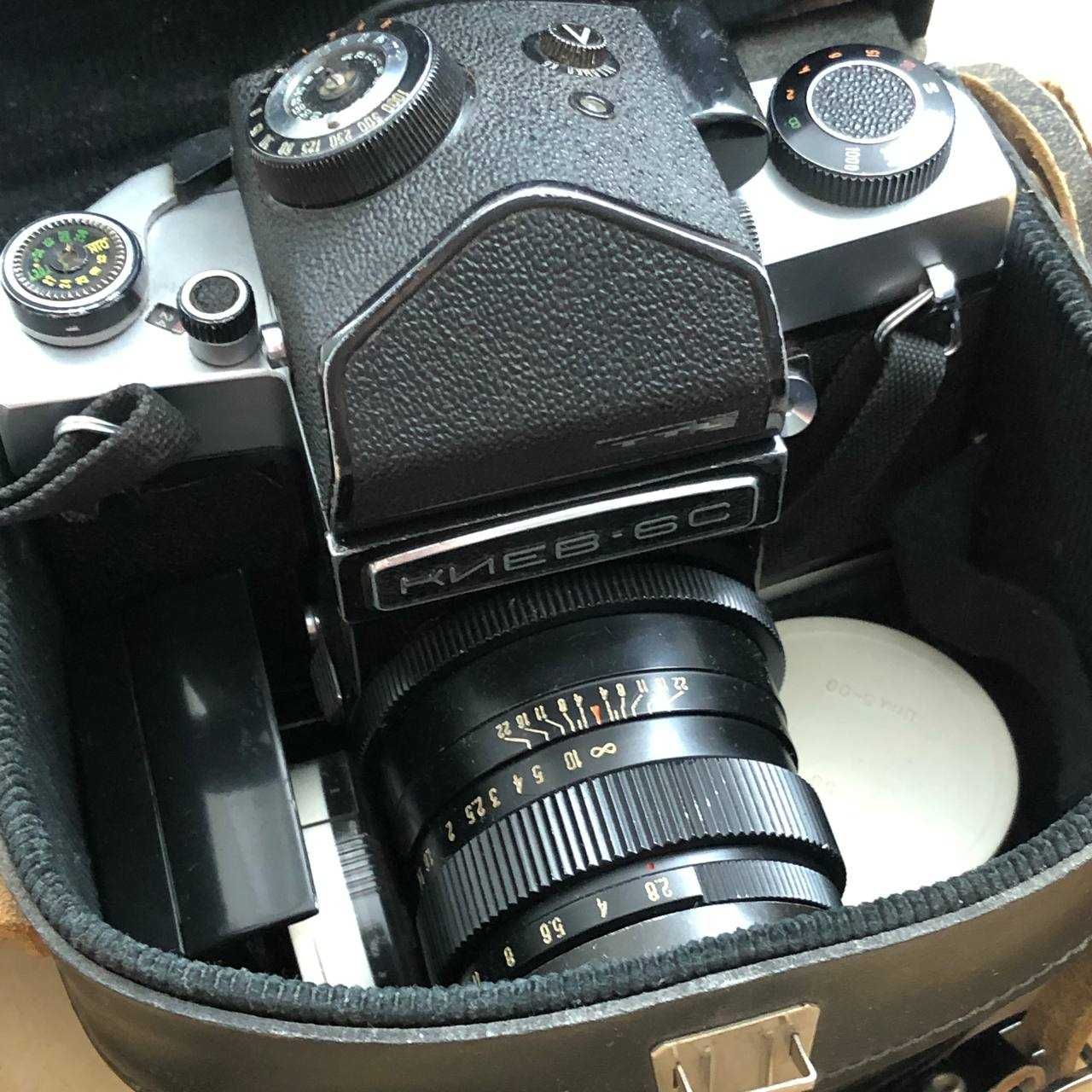 Киев 6c средноформатен филмов фотоапарат с обектив Vega 12b 90мм F/2.8