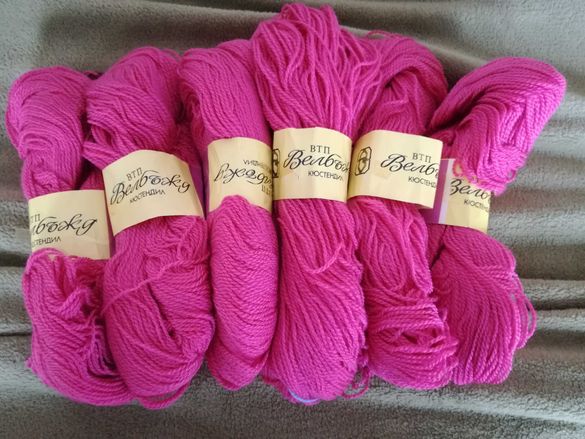 Розова прежда-чилета за ръчно плетиво качество по БДС
