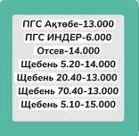 Продам Щебень 5.20, Пгс Актобе, Индер, Отсев, Цемент