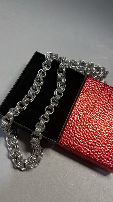 Цепь на шею серебро массивная