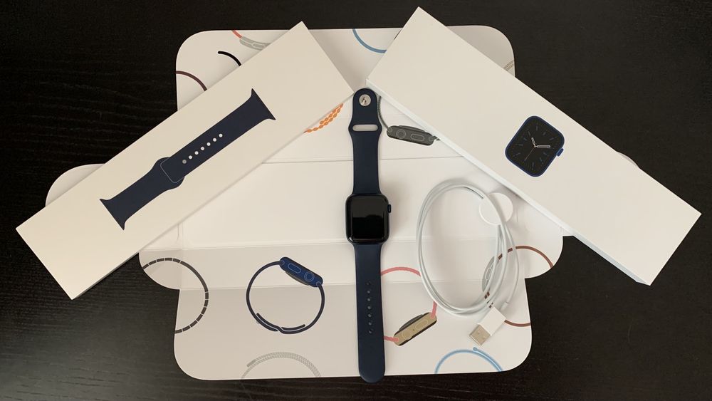 Apple watch 6 44 mm gps series 6 albastru blue navy