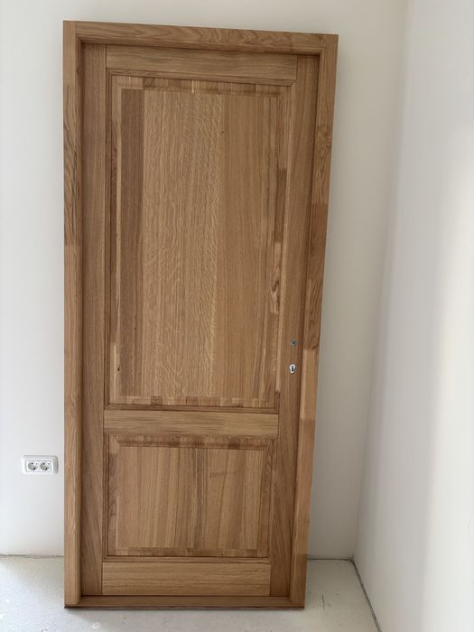 Usa lemn masiv stejar balamale drapta, 201x88, toc inclus